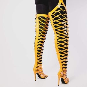 *NEW* yellow Thigh high boots